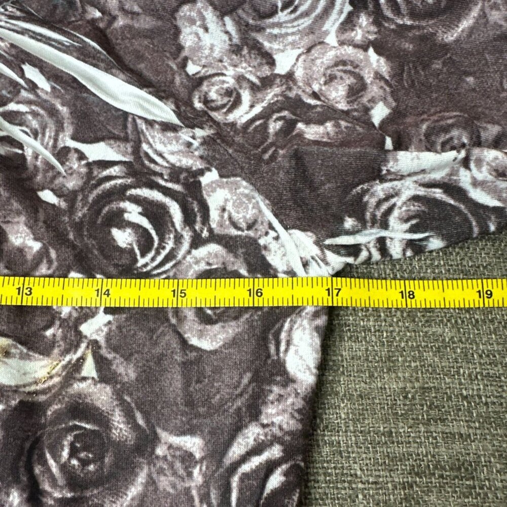 Simply Irresistible Brown White Floral Womens Shirt Size M Cottagecore Artsy - Picture 5 of 6